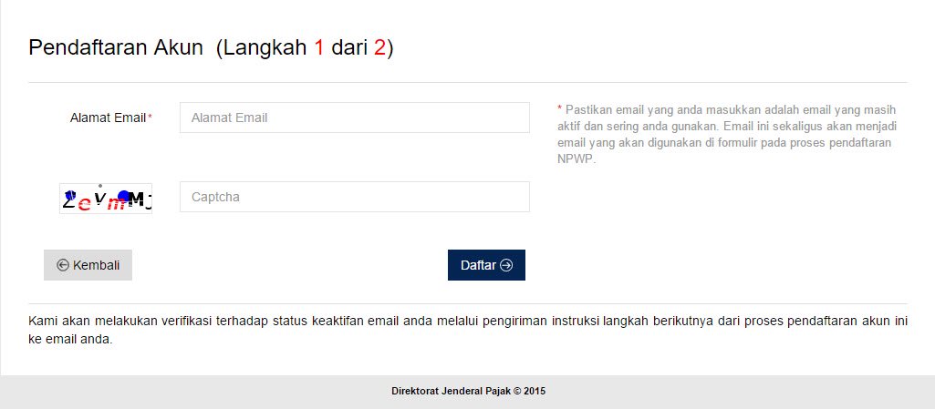 Cara Membuat NPWP Online