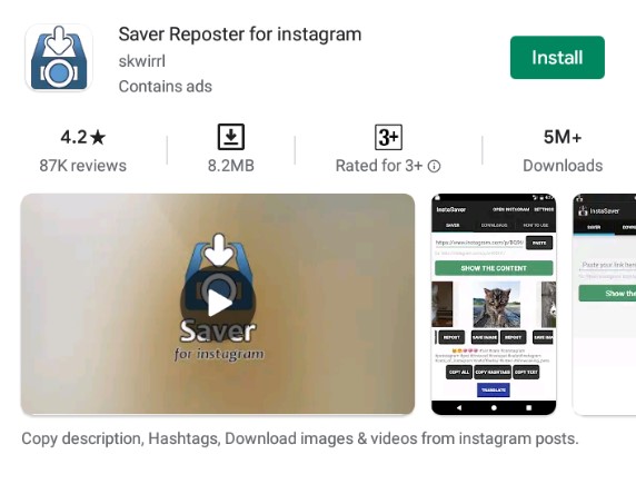 Aplikasi Download Video Instagram