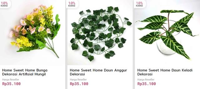 produk dekorasi bunga