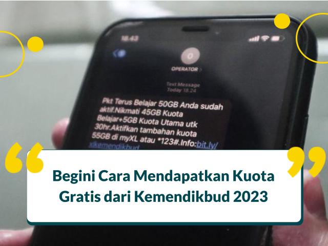 Cara Mendapatkan Kuota Gratis dari Kemendikbud