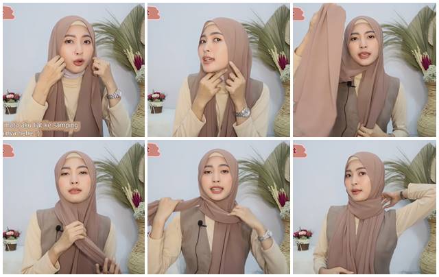 tutorial hijab pashmina