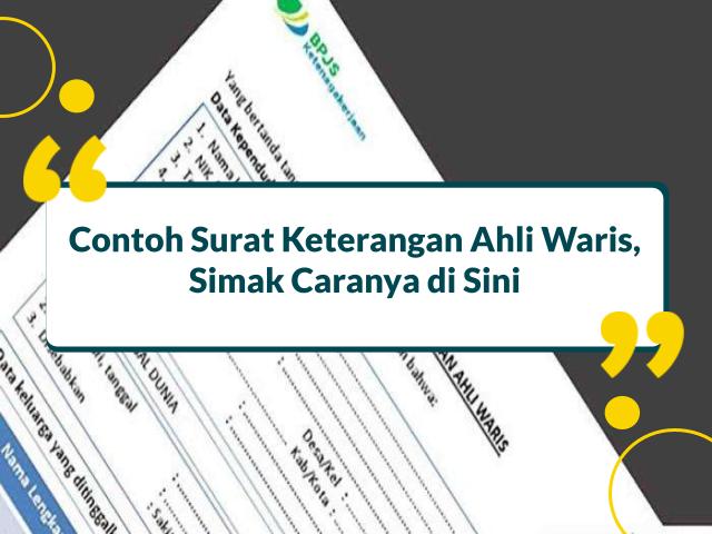 Contoh Surat Keterangan Ahli Waris