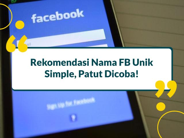 Nama fb unik simple