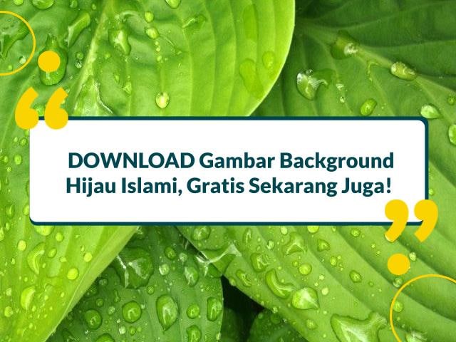 Desain banner dan background hijau islami