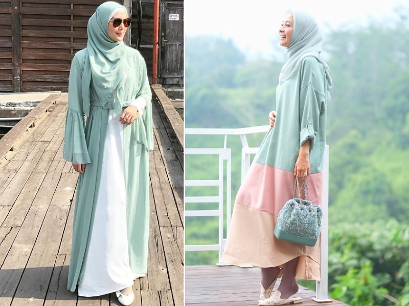 Baju Warna Mint Cocok dengan Jilbab Warna Apa
