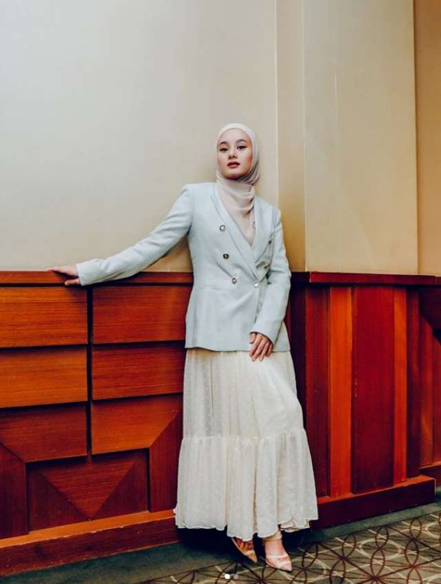 ala selebgram ootd hijab rok