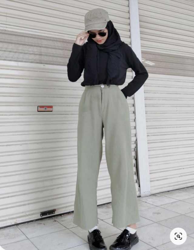 OOTD Kemeja Hitam hijab