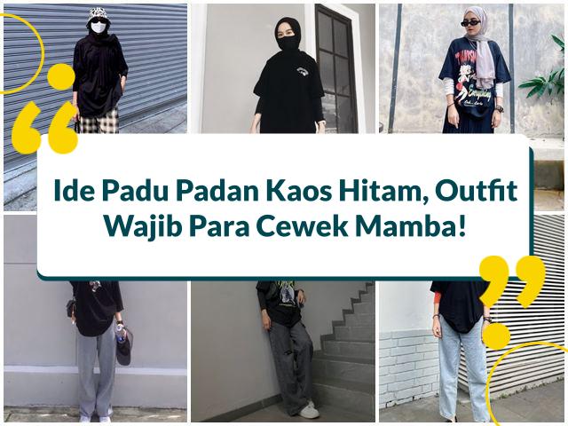 OOTD Kaos Hitam Hijab