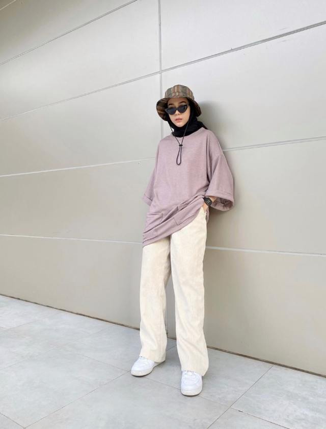 OOTD Kaos Oversize Hijab