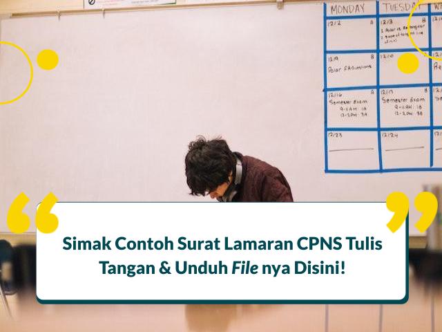contoh surat lamaran cpns tulis tangan