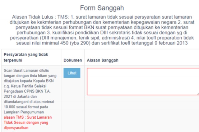 Cara Melakukan Sanggahan CPNS