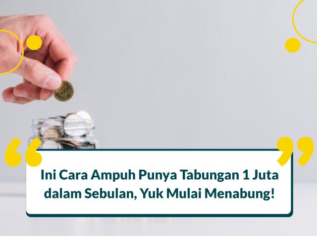 cara menabung 1 juta dalam sebulan