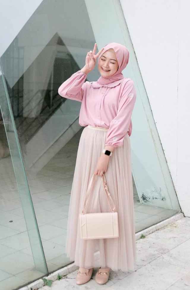 style hijab rok dan kemeja