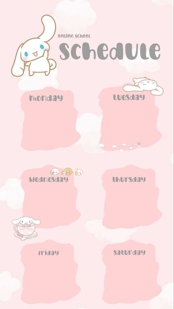 Lockscreen jadwal pelajaran kosong