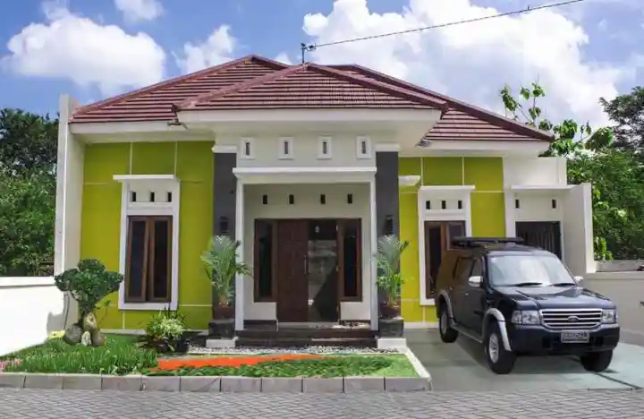 Cat Rumah Minimalis Tampak Depan Warna Cerah