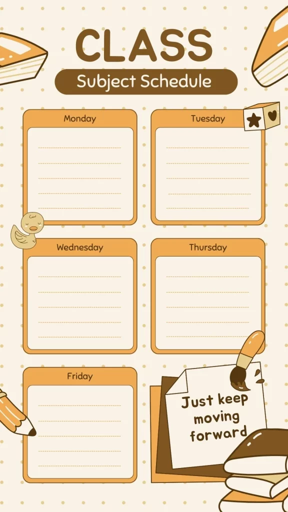 lockscreen jadwal pelajaran kosong 