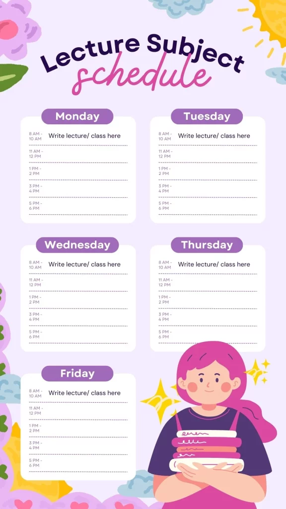 lockscreen jadwal pelajaran kosong 