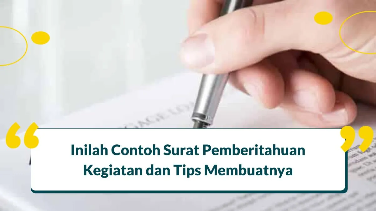 Contoh Surat Pemberitahuan Kegiatan