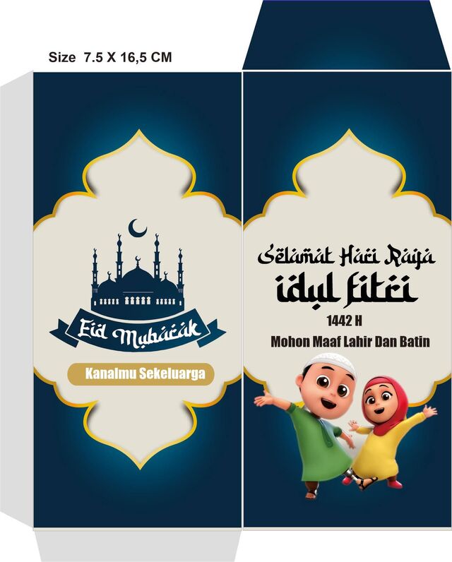 7 Format Desain Amplop Lebaran Tinggal Print Word