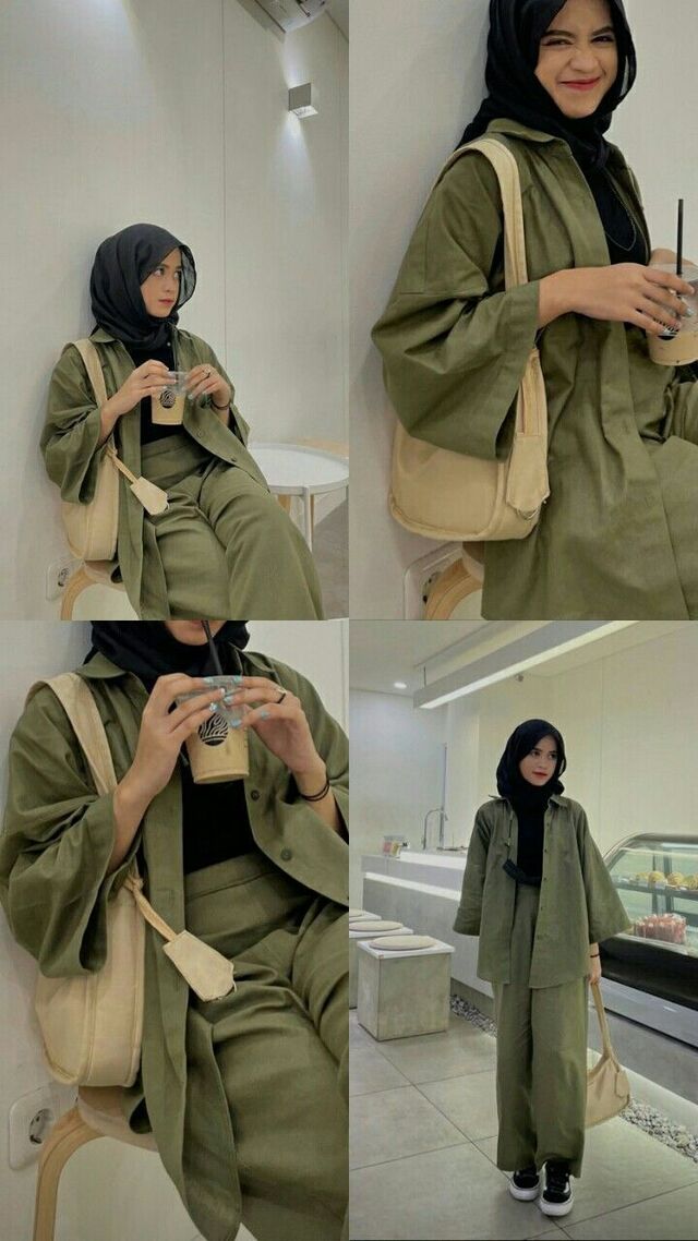 Sentuhan Warna Army dan Hitam jadi Paduan Warna Pas 