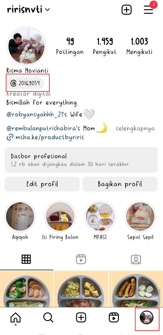 cara menghapus threads di bio instagram