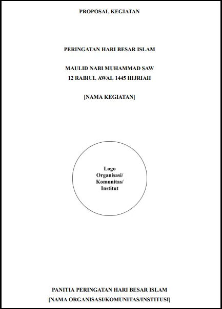 Contoh Proposal Maulid Nabi