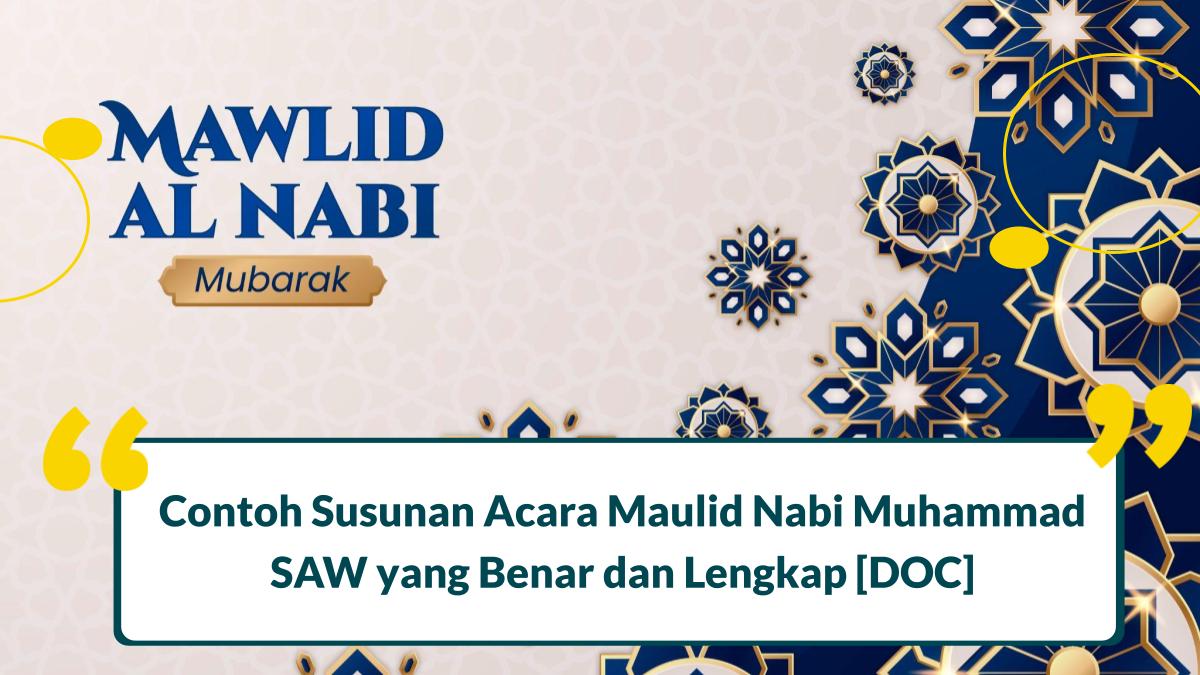 contoh susunan acara maulid nabi