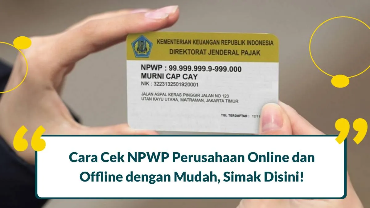 cara cek npwp perusahaan