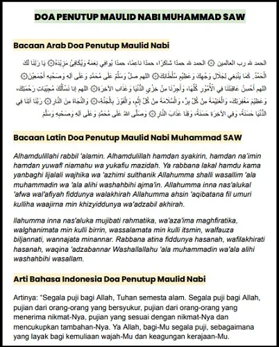 bacaan maulid nabi