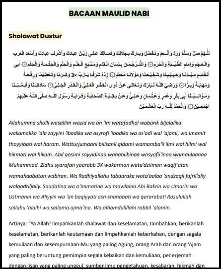 bacaan maulid nabi
