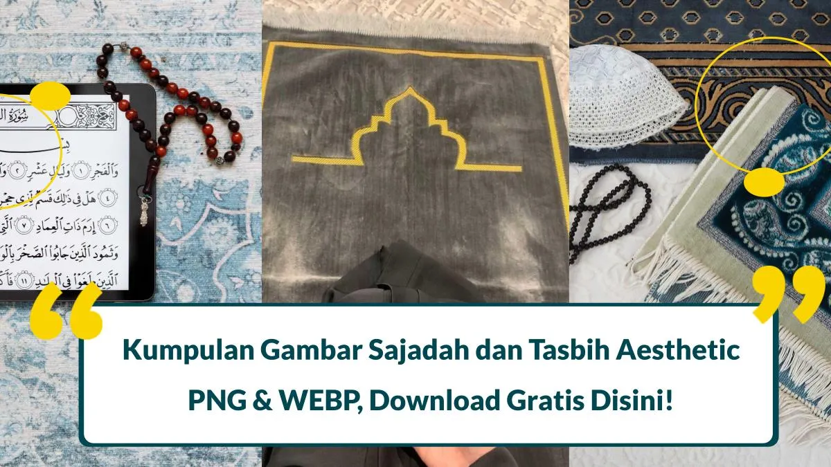 gambar sajadah dan tasbih aesthetic