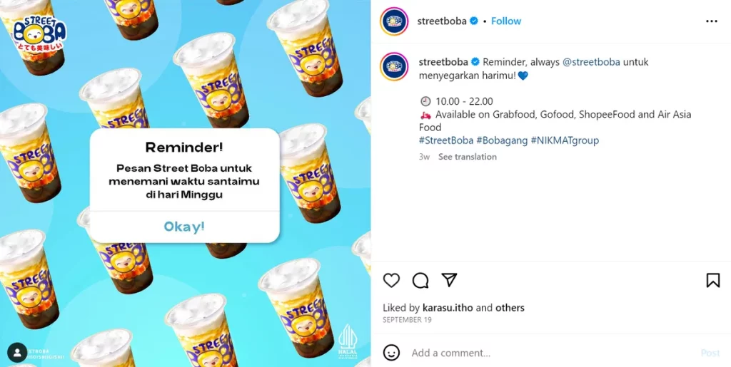 contoh iklan minuman boba