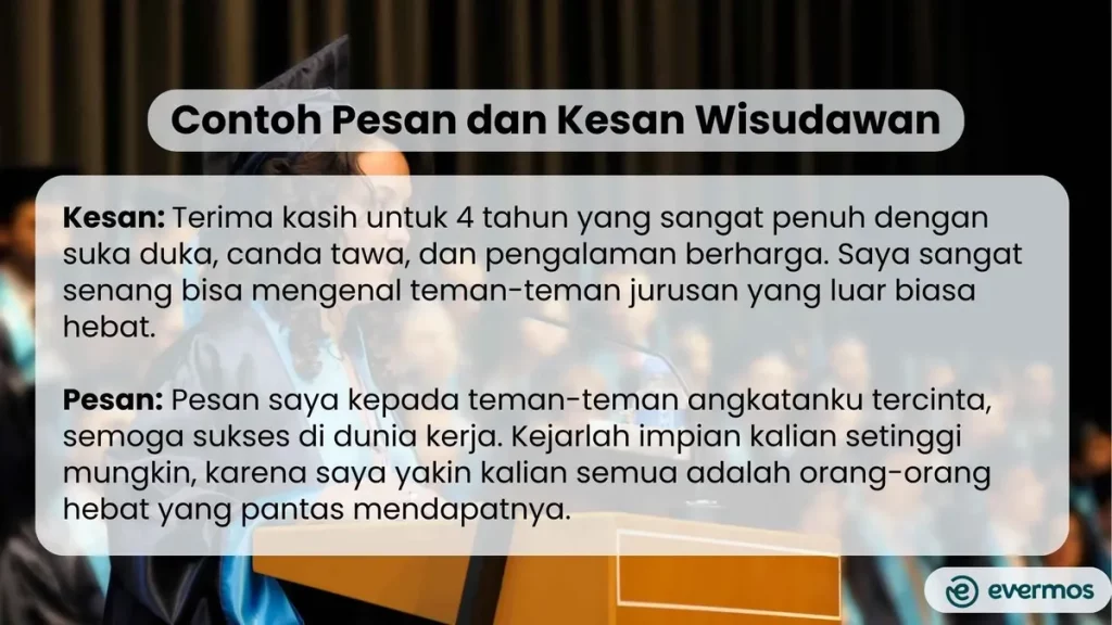 contoh kesan dan pesan wisudawan