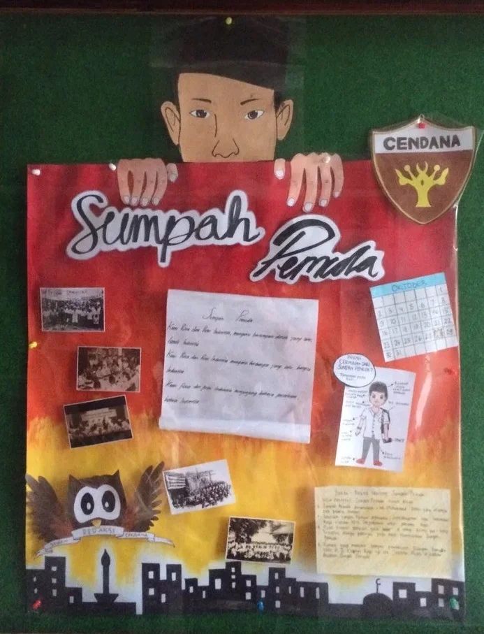 mading sumpah pemuda simple