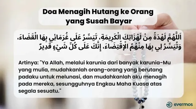 doa menagih hutang ke orang yang susah bayar