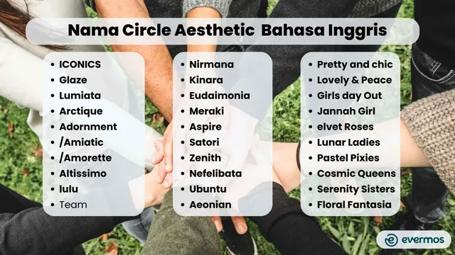nama grup aesthetic inggris