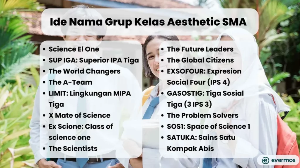 nama grup kelas aesthetic
