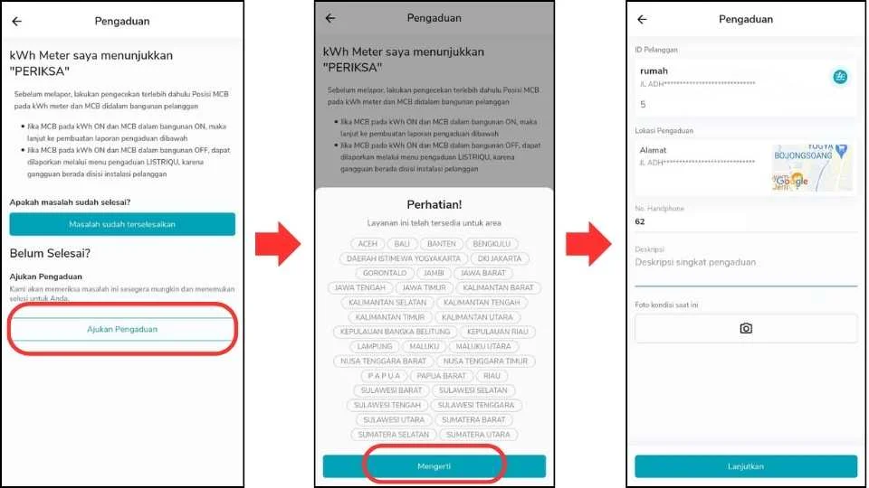 meteran listrik ada tulisan periksa