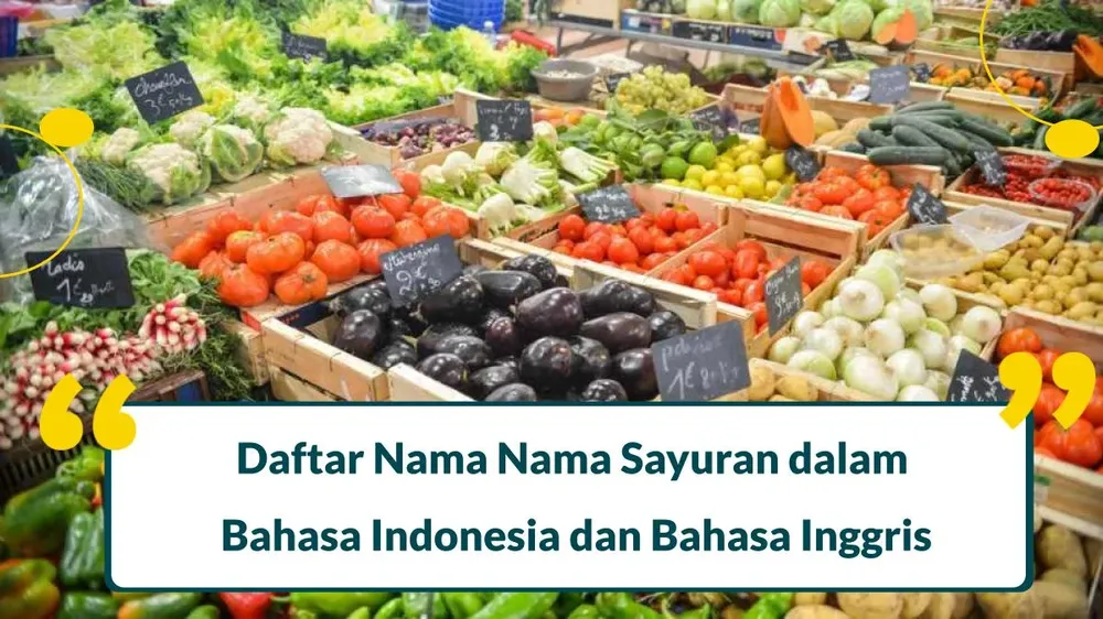 nama nama sayuran