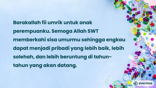 ucapan ulang tahun untuk anak kecil perempuan