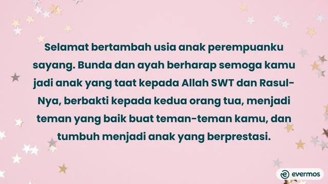 ucapan ulang tahun untuk anak kecil perempuan