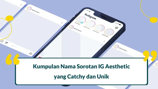 nama sorotan ig aesthetic