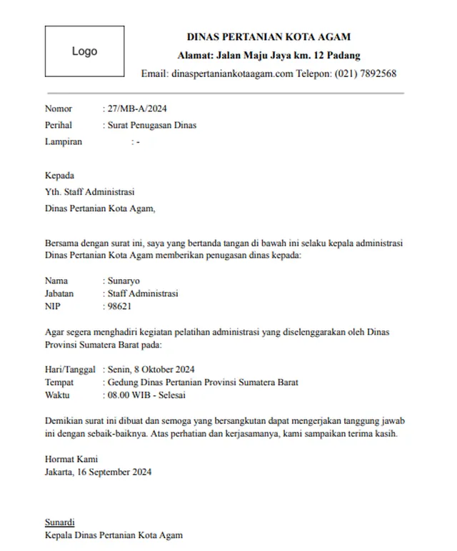 contoh surat undangan resmi
