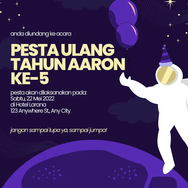 contoh surat undangan tidak resmi