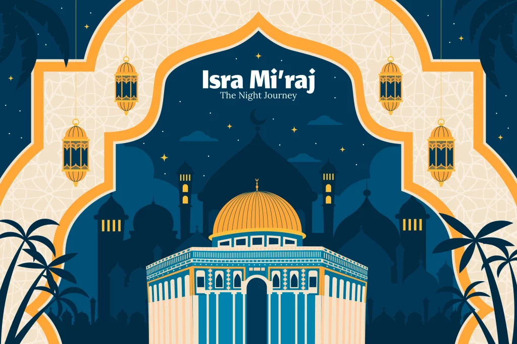 background isra miraj