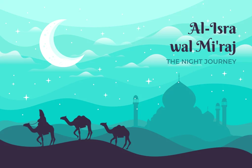 background isra miraj