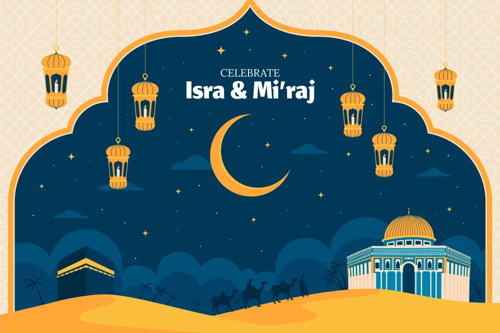 background isra miraj
