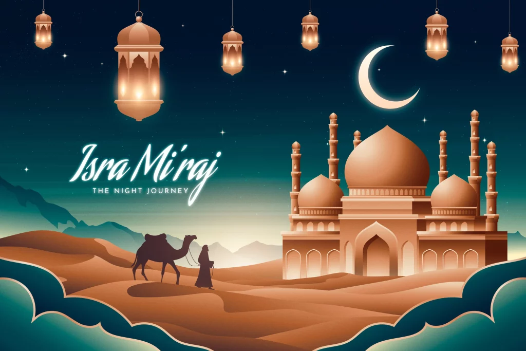 background isra miraj