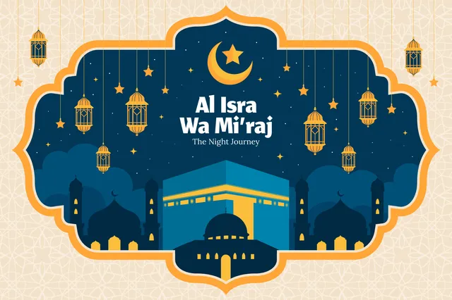 background isra miraj