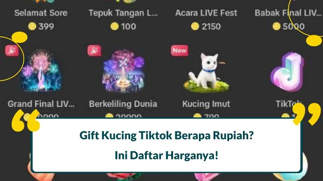 Gift Kucing Tiktok Berapa Rupiah